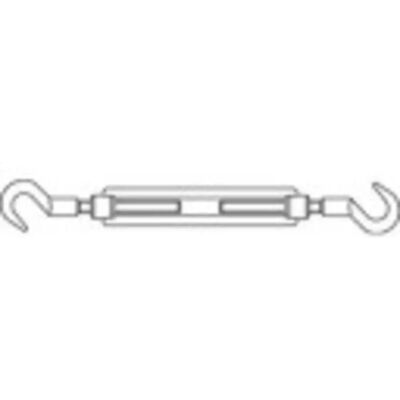 TOOLCRAFT M10 Galvanized Steel Hook-Crochet Tensioner - DIN 1480 TOOLCRAFT M10 Galvanized Steel Hook-Crochet Tensioner - DIN 1480