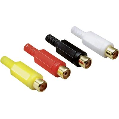 Conector RCA Recto TRU Components TC-2501073 - 2 Pólos - Oro - Audio Conector RCA Recto TRU Components TC-2501073 - 2 Pólos - Oro - Audio