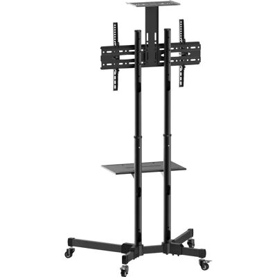 Carrello TV Professionale SpeaKa - Regolabile, Universale, 50kg, Nero Carrello TV Professionale SpeaKa - Regolabile, Universale, 50kg, Nero