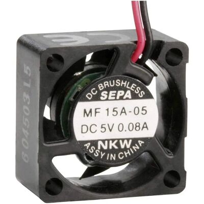 SEPA MF15A05 Axialventilator - 15x15x8mm - 0,6 m³/h - Schwarz SEPA MF15A05 Axialventilator - 15x15x8mm - 0,6 m³/h - Schwarz