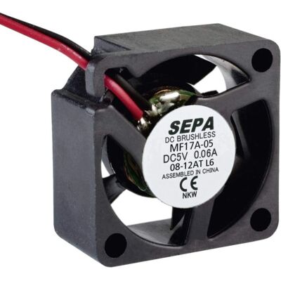 SEPA MF17A05 Ventilator - 17x8x17mm, 5V/DC, 0.9m³/h, 10500 RPM SEPA MF17A05 Ventilator - 17x8x17mm, 5V/DC, 0.9m³/h, 10500 RPM