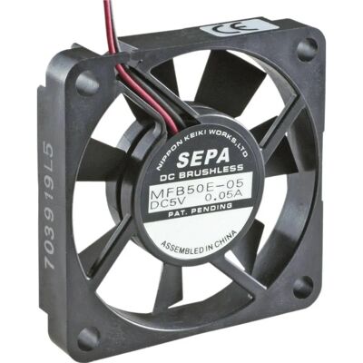 SEPA MFB50E05 Ventilador axial - 50x50x10mm - 5V/DC - Negro SEPA MFB50E05 Ventilador axial - 50x50x10mm - 5V/DC - Negro