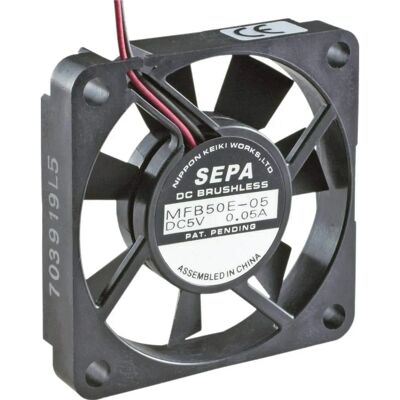 SEPA MFB50E12 Axiaalventilator - 12 V/DC 14.3 m³/h - 50x50x10 mm SEPA MFB50E12 Axiaalventilator - 12 V/DC 14.3 m³/h - 50x50x10 mm