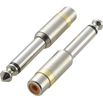 Adaptateur audio SpeaKa Professional KCA-635 Jack / RCA - Mono, Argent - Publicité Adaptateur audio SpeaKa Professional KCA-635 Jack / RCA - Mono, Argent - Publicité
