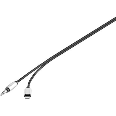 Renkforce RF-3432028 Apple Lightning / Jack ljudkabel - 1,20m Svart Renkforce RF-3432028 Apple Lightning / Jack ljudkabel - 1,20m Svart
