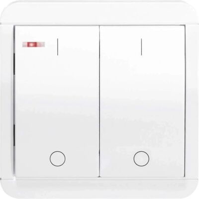 Interruttore a Parete Wireless Sygonix RS2W - Controlla fino a 5 dispositivi - Portata 150m Interruttore a Parete Wireless Sygonix RS2W - Controlla fino a 5 dispositivi - Portata 150m