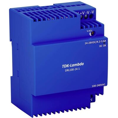 TDK Lambda DRL100-24-1 Strömförsörjning - DIN-skena, 24V, 3.67A TDK Lambda DRL100-24-1 Strömförsörjning - DIN-skena, 24V, 3.67A
