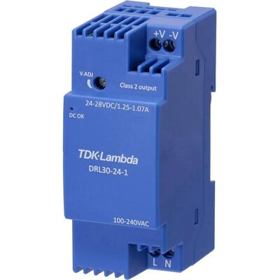 DIN-skinne strømforsyning TDK Lambda DRL30-12-1 - 12V 2.1A - 25.2W DIN-skinne strømforsyning TDK Lambda DRL30-12-1 - 12V 2.1A - 25.2W