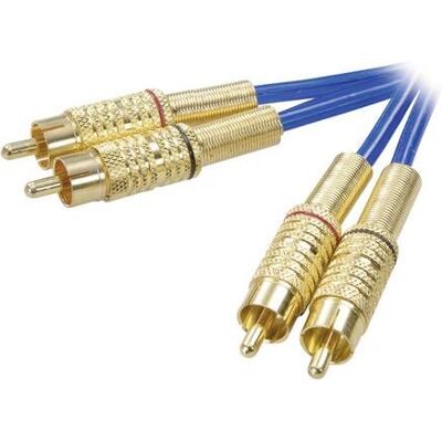 Câble audio professionnel SpeaKa SP-7869772 - RCA stéréo 0,5m Bleu - Publicité Câble audio professionnel SpeaKa SP-7869772 - RCA stéréo 0,5m Bleu - Publicité