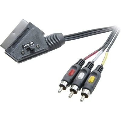 Câble TV SpeaKa Professional 2m SCART à RCA - Noir Câble TV SpeaKa Professional 2m SCART à RCA - Noir