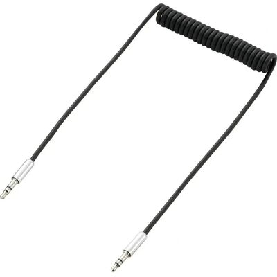 SpeaKa Professional 1m Schwarzes Spiral Audio Jack Kabel SpeaKa Professional 1m Schwarzes Spiral Audio Jack Kabel