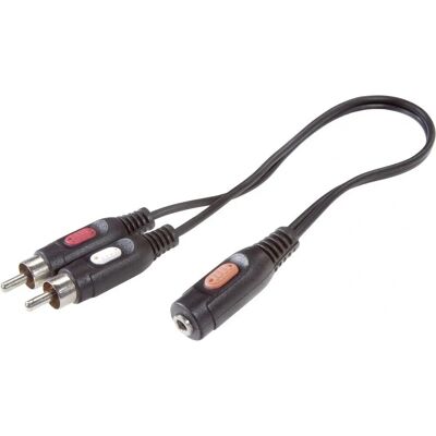 Câble audio SpeaKa Professional SP-7870256 - 1,5m, 2 RCA, Jack 3,5mm - Noir - Publicité Câble audio SpeaKa Professional SP-7870256 - 1,5m, 2 RCA, Jack 3,5mm - Noir - Publicité