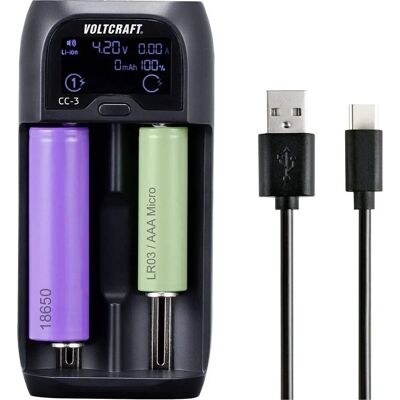 VOLTCRAFT CC-3 Batteriladdare - Unterstützt NiMH, NiCd, Li-Ion, LiFePO4, Mehrere Schutzfunktionen VOLTCRAFT CC-3 Batteriladdare - Unterstützt NiMH, NiCd, Li-Ion, LiFePO4, Mehrere Schutzfunktionen