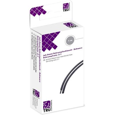 TRU COMPONENTS T1904CA027 Schwarze dünnwandige Schrumpfschlauch - Schrumpfschlauch TRU COMPONENTS T1904CA027 Schwarze dünnwandige Schrumpfschlauch - Schrumpfschlauch