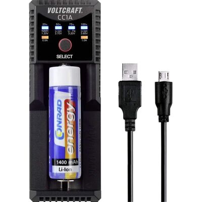 Chargeur VOLTCRAFT CC1A - Pour batteries NiMH, Li-Ion, LiFePO4, NiCd - Publicité Chargeur VOLTCRAFT CC1A - Pour batteries NiMH, Li-Ion, LiFePO4, NiCd - Publicité