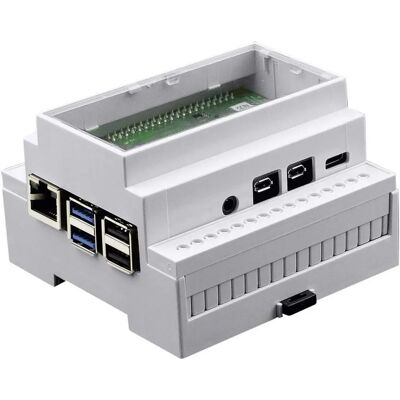 Camdenboss Raspberry Pi 4 B Gehäuse für DIN-Schiene - Weiß Camdenboss Raspberry Pi 4 B Gehäuse für DIN-Schiene - Weiß