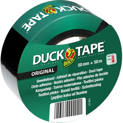 Duck Tape Modèle - Ruban en tissu noir - 50mm x 50m - Publicité Duck Tape Modèle - Ruban en tissu noir - 50mm x 50m - Publicité
