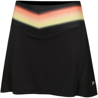Fila Australian Open Freya Skort - Schwarz/Orange - Tennisrock Fila Australian Open Freya Skort - Schwarz/Orange - Tennisrock
