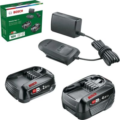 Bosch - Kit Casa e Giardino con Batteria e Caricatore 18V Bosch - Kit Casa e Giardino con Batteria e Caricatore 18V