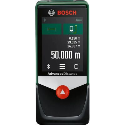 Bosch Distançômetro a laser AdvancedDistance 50C - 50 m, Tela sensível ao toque, Bluetooth Bosch Distançômetro a laser AdvancedDistance 50C - 50 m, Tela sensível ao toque, Bluetooth