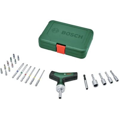 Bosch 1600A02Z9T Ratchet Screwdriver Set - 22 pcs Bosch 1600A02Z9T Ratchet Screwdriver Set - 22 pcs