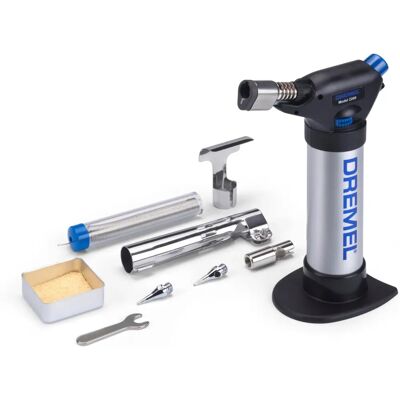 Dremel VersaFlame Argento Blu - Torcia a gas multifunzione Dremel VersaFlame Argento Blu - Torcia a gas multifunzione