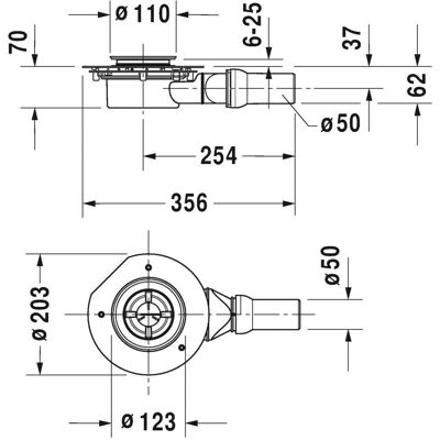 Duravit Duschwannenablauf Weiß - 791243000000000 - Horizontaler Abfluss - Duschwanne Duravit Duschwannenablauf Weiß - 791243000000000 - Horizontaler Abfluss - Duschwanne