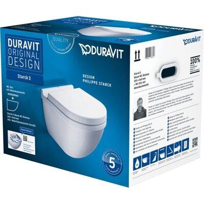 Duravit Starck 3 wandhängiges Rimless WC - Toilet Duravit Starck 3 wandhängiges Rimless WC - Toilet