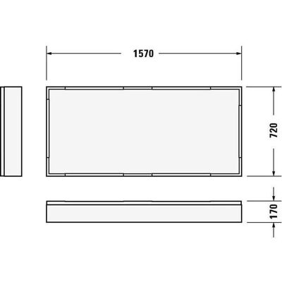 Duravit D-CODE Badewannenstütze - 1600x750mm - Weiß Duravit D-CODE Badewannenstütze - 1600x750mm - Weiß