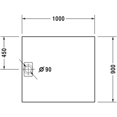 Duravit Rechteckduschwanne 1000 x 900 mm Weiß Matt - Duschwanne Duravit Rechteckduschwanne 1000 x 900 mm Weiß Matt - Duschwanne