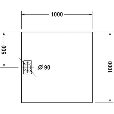 Duravit Stonetto Duschwanne - 1000x1000mm, Weiß, Rechteckig Duravit Stonetto Duschwanne - 1000x1000mm, Weiß, Rechteckig