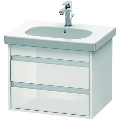 Duravit Ketho Dulap suspendat pentru chiuvetă - 2 sertare, 600mm, Alb lucios Duravit Ketho Dulap suspendat pentru chiuvetă - 2 sertare, 600mm, Alb lucios