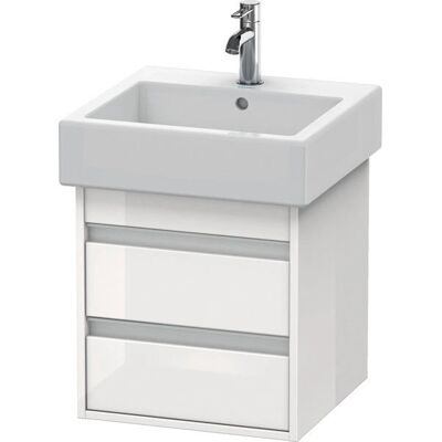 Duravit Ketho Wandmontierter Waschtischunterschrank - 450mm Hochglanz Weiß Duravit Ketho Wandmontierter Waschtischunterschrank - 450mm Hochglanz Weiß