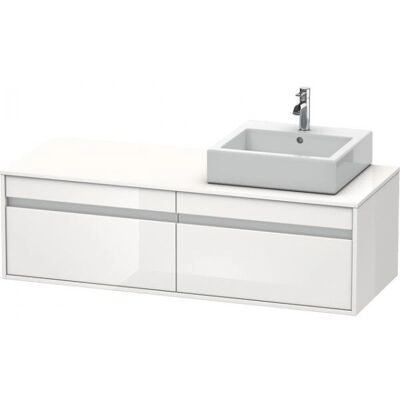 Duravit Ketho Wand Badmöbel - 1400mm, Hochglanz Weiß, 2 Schubladen Duravit Ketho Wand Badmöbel - 1400mm, Hochglanz Weiß, 2 Schubladen
