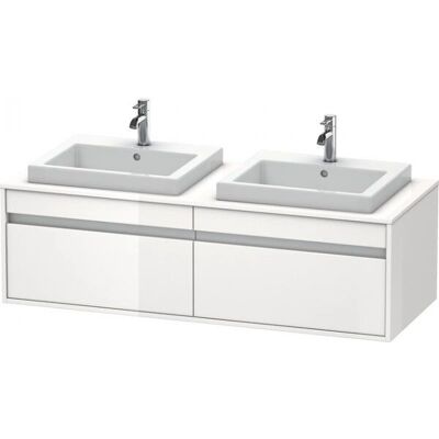 Duravit Ketho Wandhängendes Badezimmermöbel - 1400mm Weiß Hochglanz Duravit Ketho Wandhängendes Badezimmermöbel - 1400mm Weiß Hochglanz