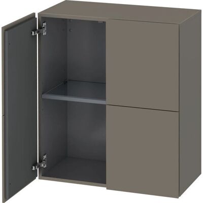 Duravit L-Cube Badezimmer-Schrank - 2 Türen, Flanell Grau Seidenmatt Duravit L-Cube Badezimmer-Schrank - 2 Türen, Flanell Grau Seidenmatt