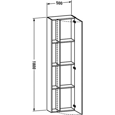 Duravit DuraStyle 1248 Schrank - Graphit matt, 1800mm, Wandmontage Duravit DuraStyle 1248 Schrank - Graphit matt, 1800mm, Wandmontage