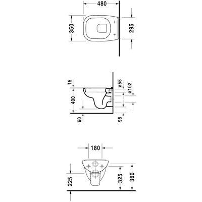 Duravit Model 2211092000 - Toilet - White Duravit Model 2211092000 - Toilet - White