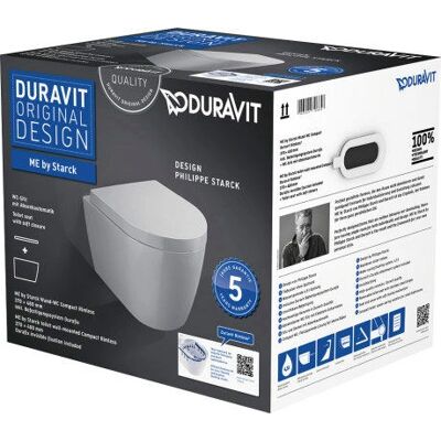 Duravit Duravit ME by Starck Toilet - Compact Rimless Wit Duravit Duravit ME by Starck Toilet - Compact Rimless Wit