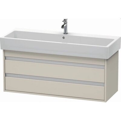 Duravit Ketho Wandhängender Waschtischunterschrank - Taupe Matt - 2 Schubladen Duravit Ketho Wandhängender Waschtischunterschrank - Taupe Matt - 2 Schubladen