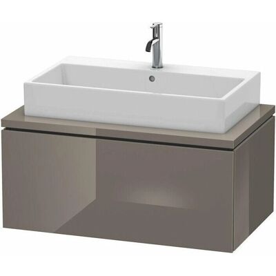 Duravit L-Cube wandhängender Waschtischunterschrank - Flanell Grau Hochglanz Duravit L-Cube wandhängender Waschtischunterschrank - Flanell Grau Hochglanz