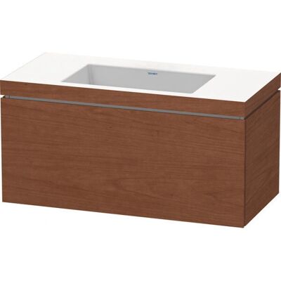 Duravit LC6918N1313 Wandhängender Waschtisch - Amerikanischer Nussbaum - L-Cube Duravit LC6918N1313 Wandhängender Waschtisch - Amerikanischer Nussbaum - L-Cube