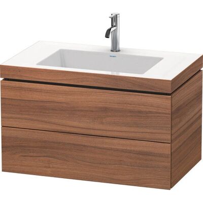 Duravit Nussbaum Natur Wandmontierter Waschtisch - Waschtischunterschrank Set Duravit Nussbaum Natur Wandmontierter Waschtisch - Waschtischunterschrank Set