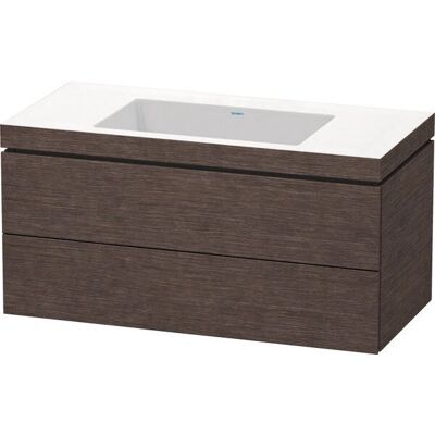 Duravit L-Cube Dunkel Eiche Wandmontiertes Waschbecken-Set Duravit L-Cube Dunkel Eiche Wandmontiertes Waschbecken-Set