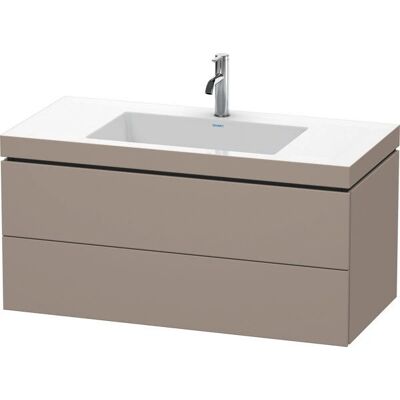 Duravit L-Cube Wandhängender Waschtisch - Basalt Matt - 2 Schubladen Duravit L-Cube Wandhängender Waschtisch - Basalt Matt - 2 Schubladen