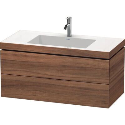 Duravit L-Cube wandhängender Waschtisch - Nussbaum Natur - Set Duravit L-Cube wandhängender Waschtisch - Nussbaum Natur - Set