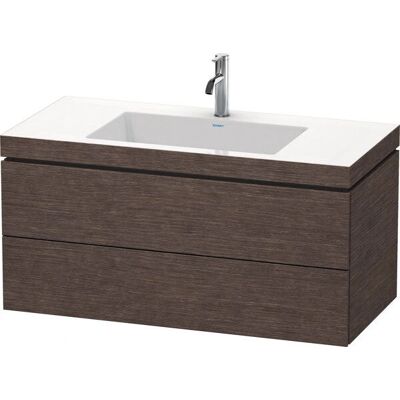 Duravit L-Cube Wandhängender Möbelwaschtisch - Eiche Dunkel gebürstet Duravit L-Cube Wandhängender Möbelwaschtisch - Eiche Dunkel gebürstet