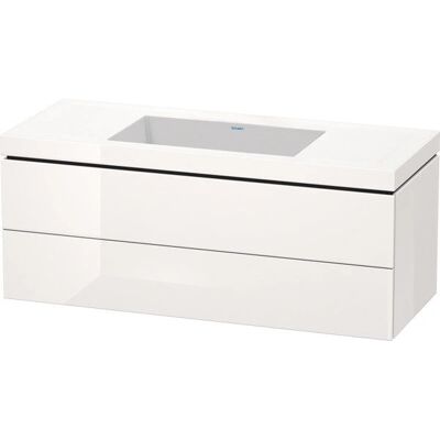 Duravit L-Cube Wandhängender Möbelwaschtisch - Weiß Hochglanz Duravit L-Cube Wandhängender Möbelwaschtisch - Weiß Hochglanz