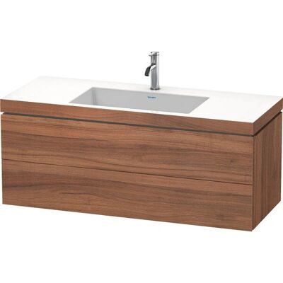 Duravit L-Cube wandhängender Waschtisch - Nussbaum Natur - 120x48cm Duravit L-Cube wandhängender Waschtisch - Nussbaum Natur - 120x48cm