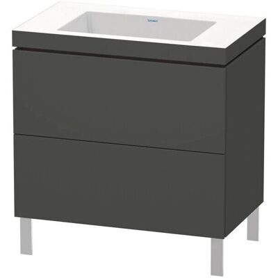 Duravit L-Cube Wandmontage Waschbeckenunterschrank - Graphit Matt, 80x48cm, 2 Schubladen Duravit L-Cube Wandmontage Waschbeckenunterschrank - Graphit Matt, 80x48cm, 2 Schubladen